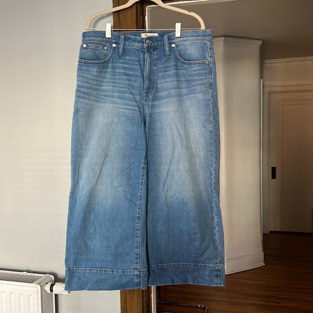 Madewell cropped wide leg jeans